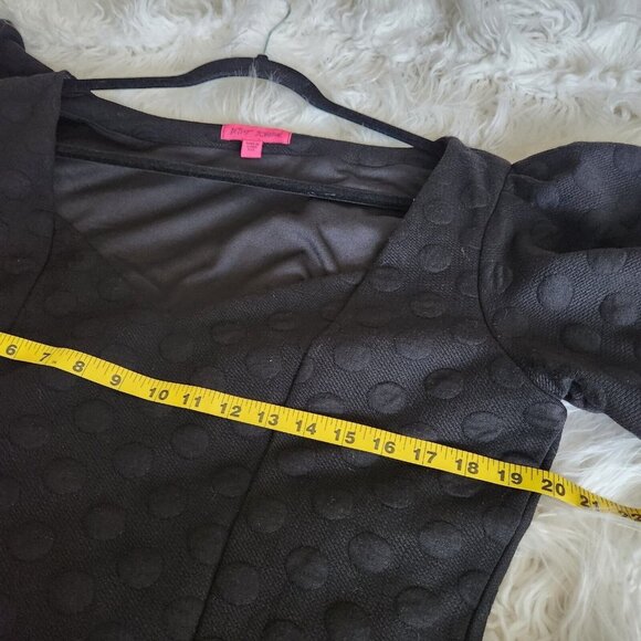 Betsey Johnson Dress Women XXL Mini Puff Sleeves Mini Dress Polka Dots - Picture 8 of 15